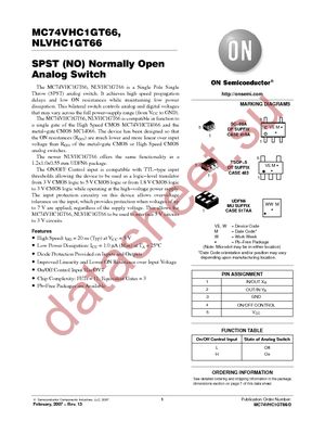 MC74VHC1GT66DFT2 datasheet  